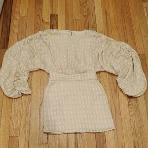 House of Harlow 1960 Cream Textured Mini Dress